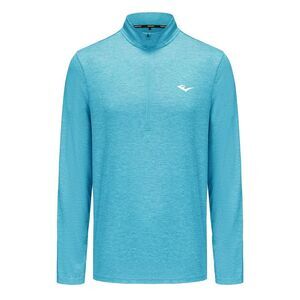 Everlast Mens Mock Neck Regular Long-Sleeved Top / Cyan/White